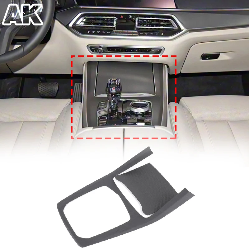 

Для BMW X5 G05 X7 G07 2019-2024: Матовая накладка из настоящего карбона на центральную консоль и панель переключения передач, защита, автомобильные аксессуары