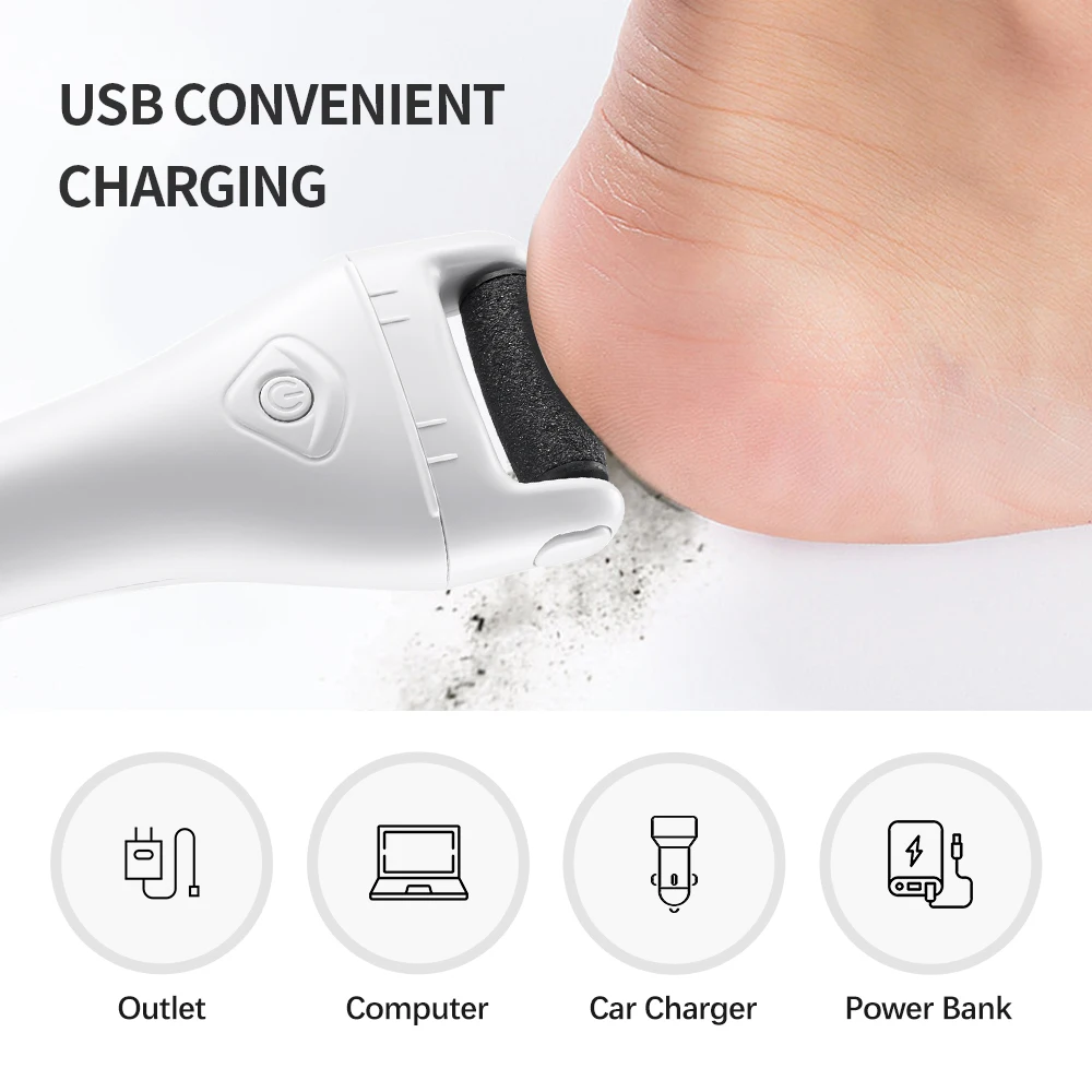 Electric Feet Callus Remover Rechargeable Portable Foot File Pedicure Tools Professional Exfoliator Remover Kit Feet Care