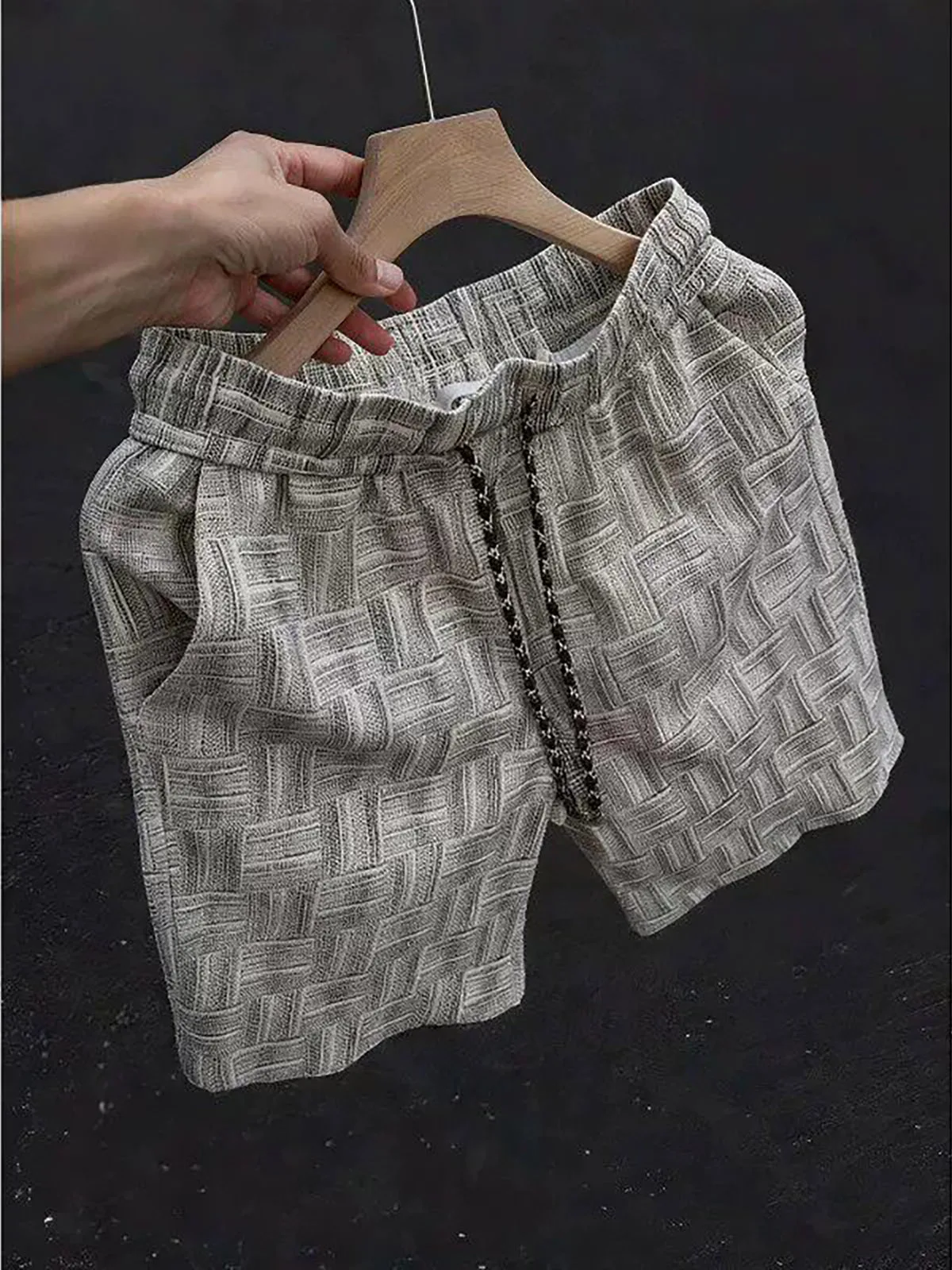 Fitness Sports Shorts Men's Running Chord Dye Corduroy Five-Point Casual Straight Leg Summer Breathable Cool Feeling Shorts