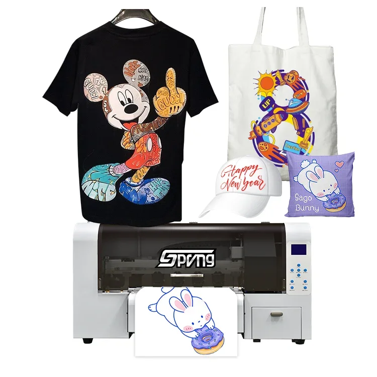 2024 Hot Sale A3 Digital DTF printing and packaging machine Size 30cm for T-shirt  hats tote bags mouse pads any material