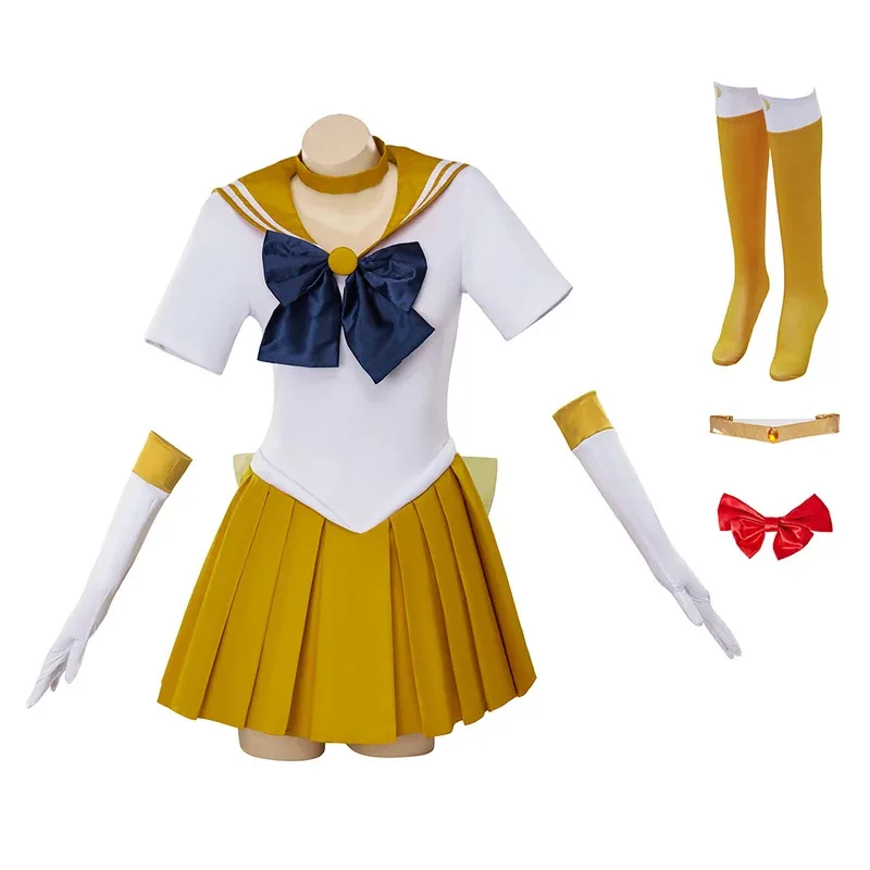 

COSda@Anime Sailor Costume Ami Mizuno Cosplay Moon Kaiou Michiru Meiou Setsuna Minako Aino Makoto Kino Cosplay School Uniform JK