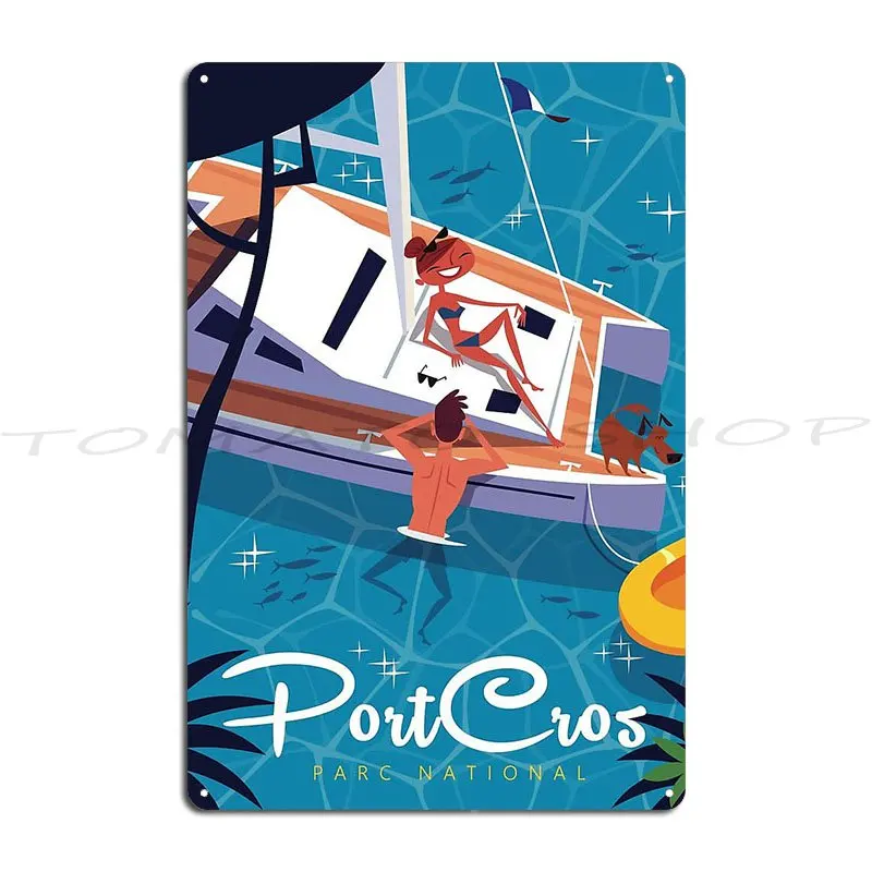 Yacht St Tropez  Antibes Port Cros Metal Plaque Plaques Pub Garage Garage Plaques Customize  Tin Sign Poster