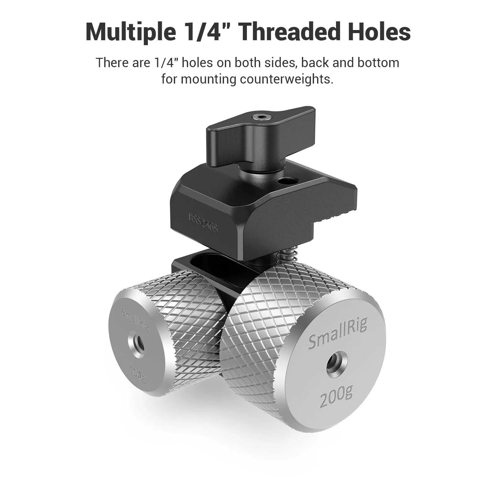 Abrazadera de montaje de contrapeso SmallRig para cámara BMPCC 4K para DJI RS3 / RS3 Pro para Zhiyun Weebill/para serie Crane Gimbals 2465