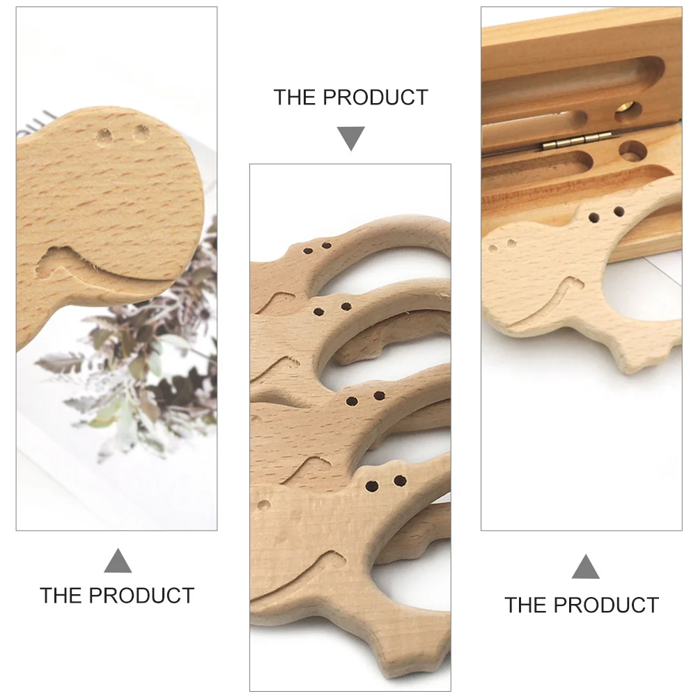 1 unidad de mordedor Molar de madera para moler dientes de bebé con forma de Animal para calmar el dolor de la dentición, moler de madera de dibujos animados para niños