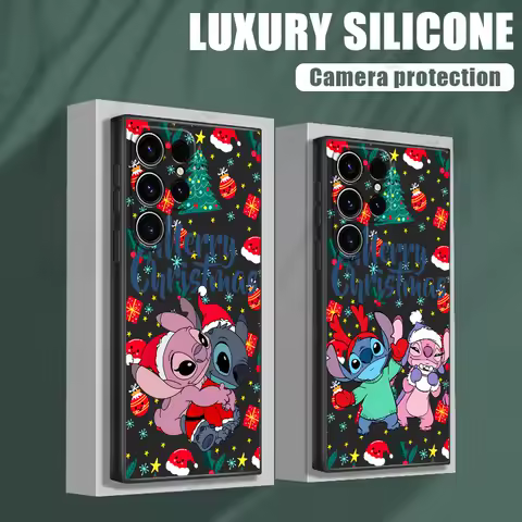 Lilo And Stichs Christmas Phone Case For Samsung Galaxy S25 FE Cases S25 S24 S23 S21 Ultra S20 S24 FE S22 Plus Note 20 10 Cover