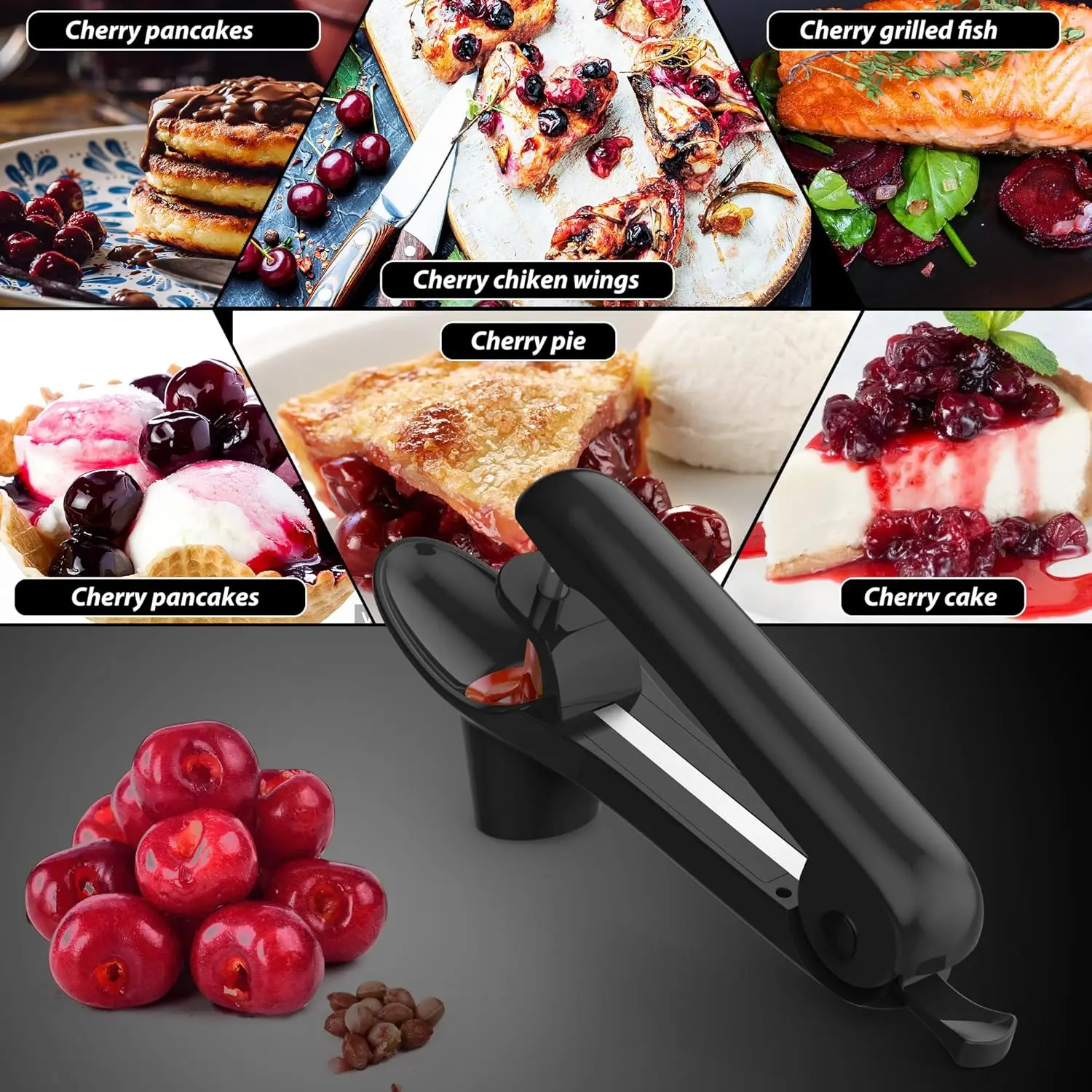 Cherry Pitter Tool Stainless Steel Cherry Corer Pit Remover For Making Jam Baking 1 Pc Kitchen Gadget For Family Fruit Prep