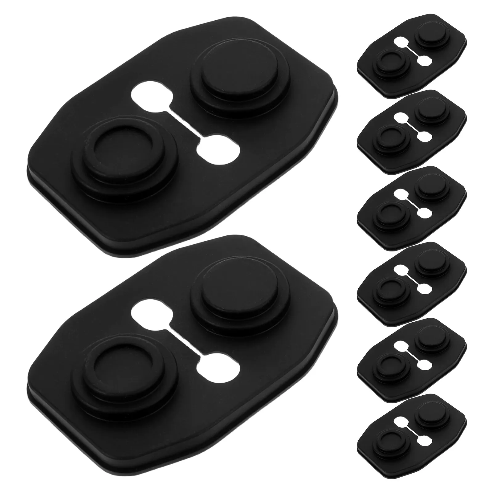 

8Pcs Car Side Door Lock Protection Trim Buckle Decor Cover Noise Reduction Waterproof Silicone Lock Guard Accessory