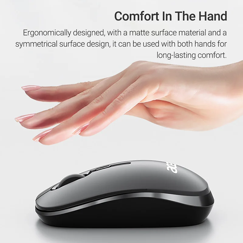 Acer-ماوس ضوئي لاسلكي ، 2.4 جيجاهيرتز ، محمول ، صامت ، مناسب للكمبيوتر ، الكمبيوتر المحمول ، الكمبيوتر المحمول ، الكمبيوتر الشخصي ، الألعاب الإلكترونية