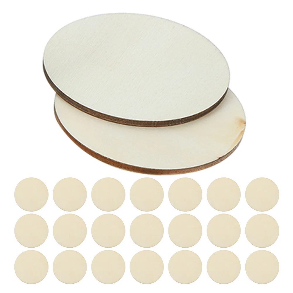 

50Pcs 10cm Natural Wood Discs Unfinished Rounds for DIY Crafts Wooden Coasters Ornaments Tags Christmas Decorations