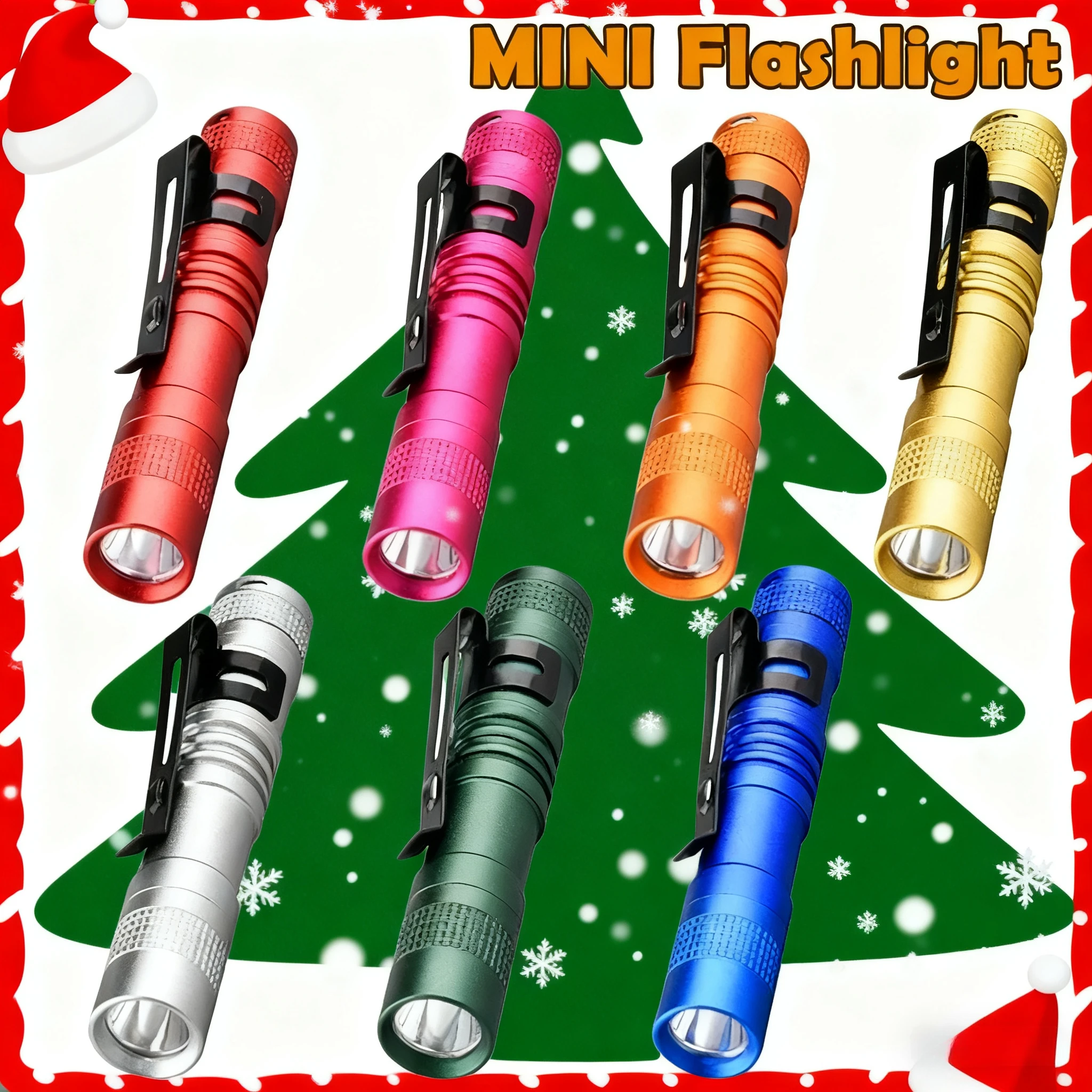 Small Mini LED Flashlight Handheld Pen Light Flashlight Tactical Pocket Torch PenLight with Clip Led Pen Flashlight