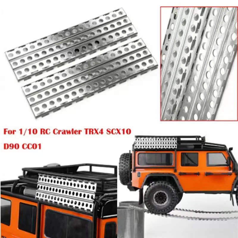 1/10 Rc Tracked Vehicle Escape Board Climbing Car Metal Skid For Trx4 Defender Bronco Axial Scx10 90046 D90 Yikong Rgt Rc4wd