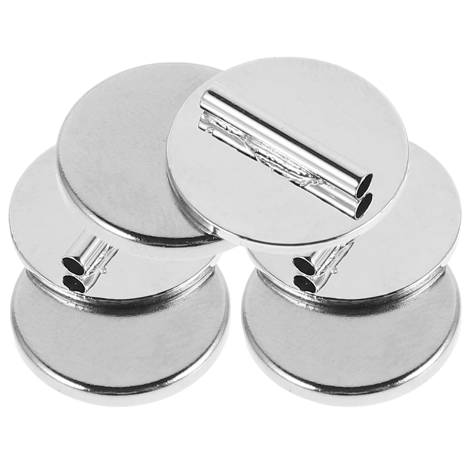 3 Pcs Brooch Pin Converter Mini Garment Magnet Buckle Magnets Metal Holder Jewelry Silver