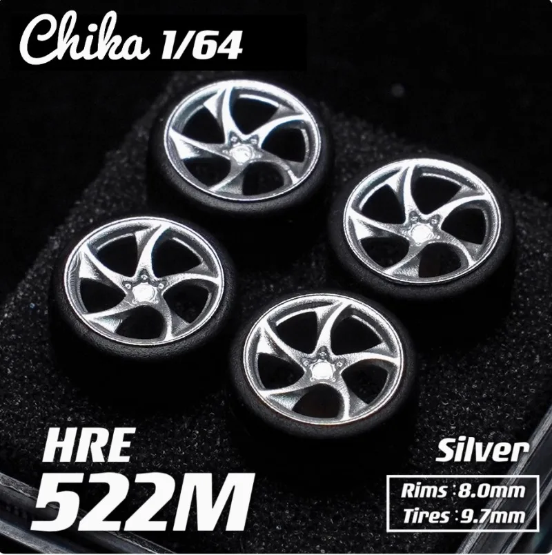新品 1/64 HRE 522M 9.7mm/10.5mm 改造ホイールハブ 1:64 スタティックモデルカー対応 金属製 在庫あり 即日発送 男の子向けギフト