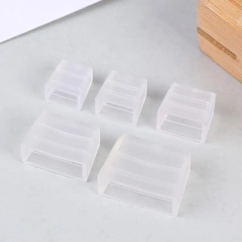 50Pcs 220V LED Strip Lamp End Caps Silicone Waterproof Covers for 2835 5050 Neon Light Connectors for Home Decor