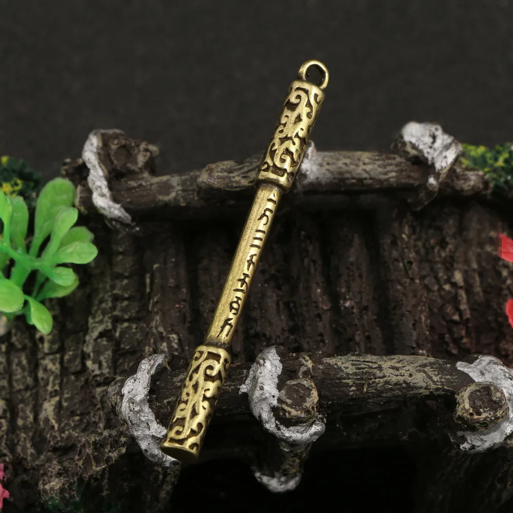 Handmade Creative Sun Wukong Keychain Brass Ruyi Golden Hoop Stick Dinghai God Needle Waist Pendant