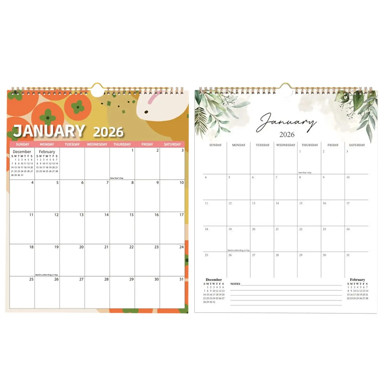 2026 Calendar Thick Paper Weekly Monthly Planner January-December Wall Calendar 2026 for Home Office School Apartment Family