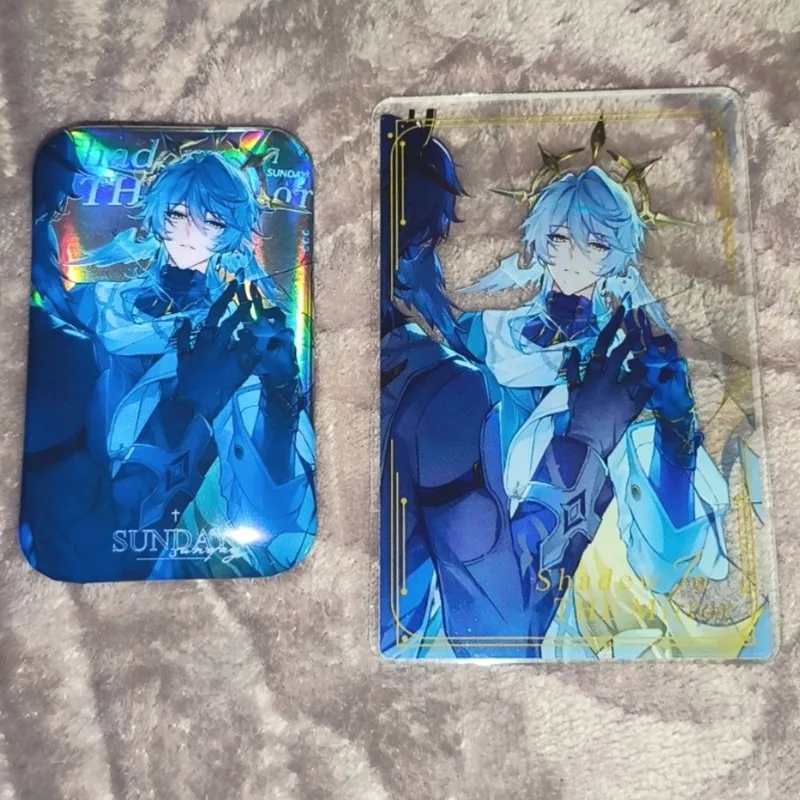 

2Pcs/Set Honkai: Star Rail Sunday Rectangle badge With Acrylic Transparent card Brooch Pin Cosplay Badge Decoration gift