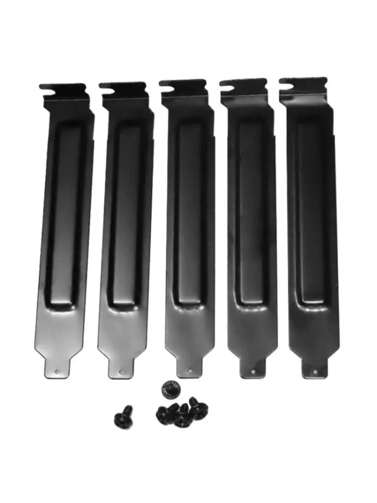  5PCS Dust Filter Blanking Plate PCI Slot Cover Computer for Case Hard Steel PCI Dust Filter with Mounting Screws Black