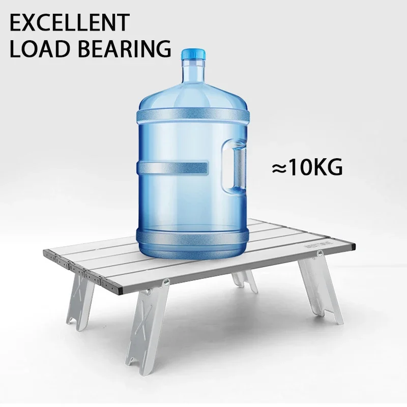 Lightweight Roll Table Mini Folding Backpacking Fishing Picnic BBQ Outdoor Table Aluminum Living Room Dining Table