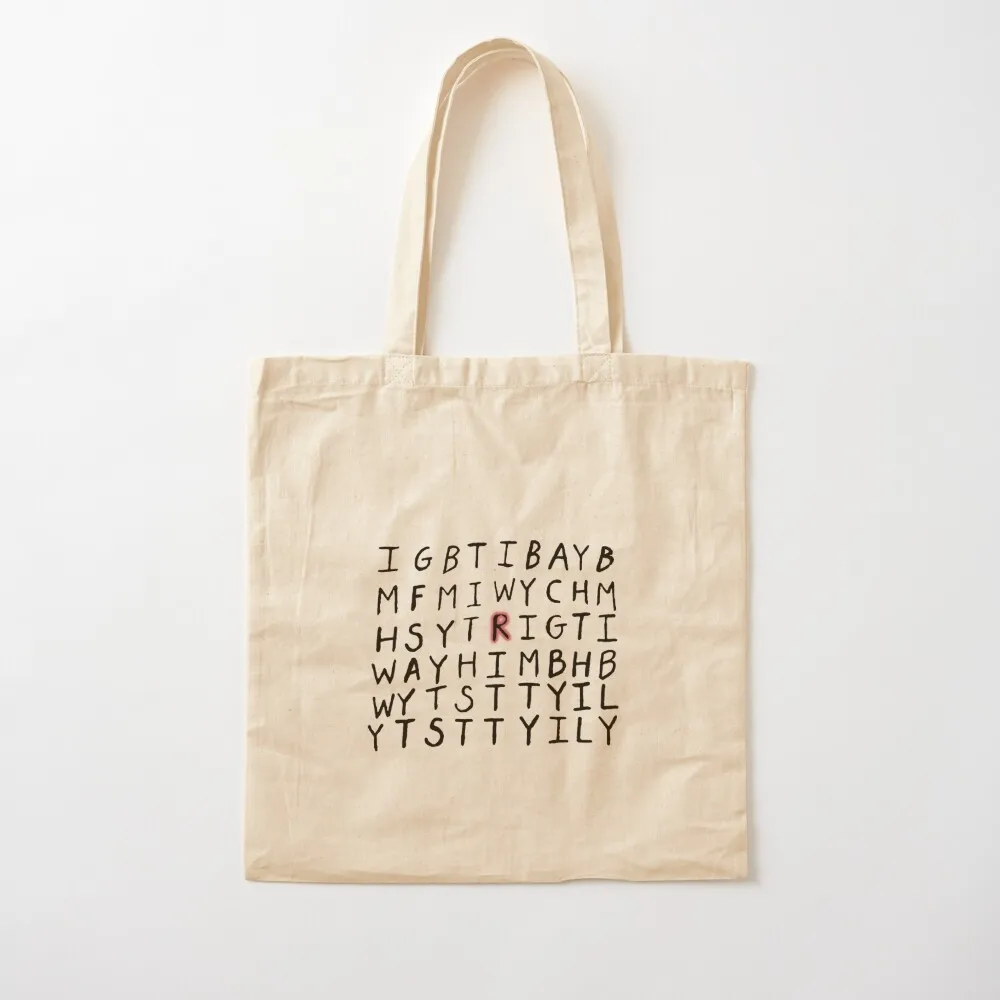 Sei il rischio, devo prendere la borsa tote con testi