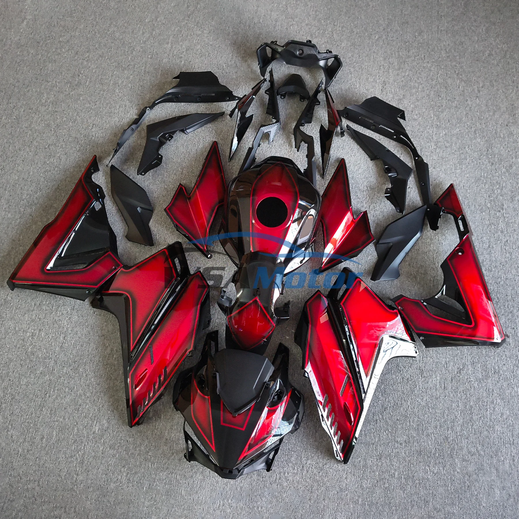 

For Honda CBR400R CBR500R 2024 2025 CBR 500R CBR 400R 24 25 Body Glossy Red Black Aftermarket Sportbike Fairing Kit