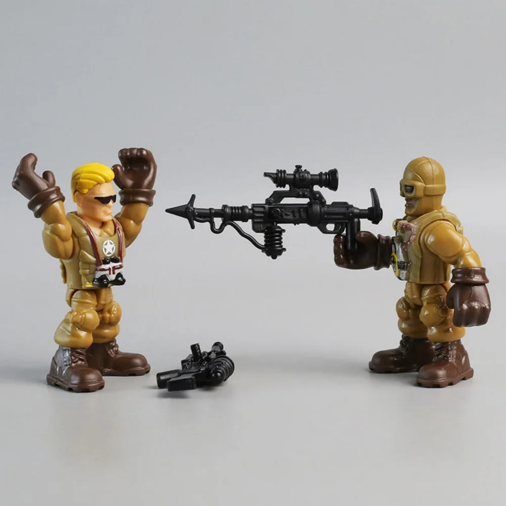 6 pièces/ensemble Q Version guerrier Elite Force militaire figurine jouets 8 cm terroriste SWAT équipe soldats pour les enfants jouant cadeau