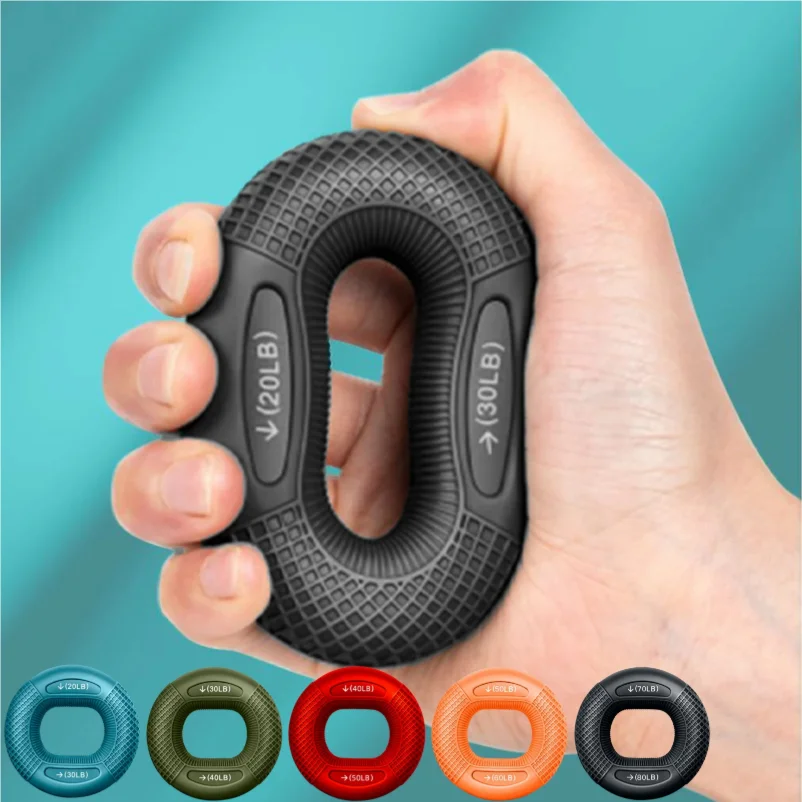 Silicone Finger Gripper Ring Hand Muscle Strengthener Ring Wrist Finger Trainer Exercise Carpal Expander Workout Fitness Device