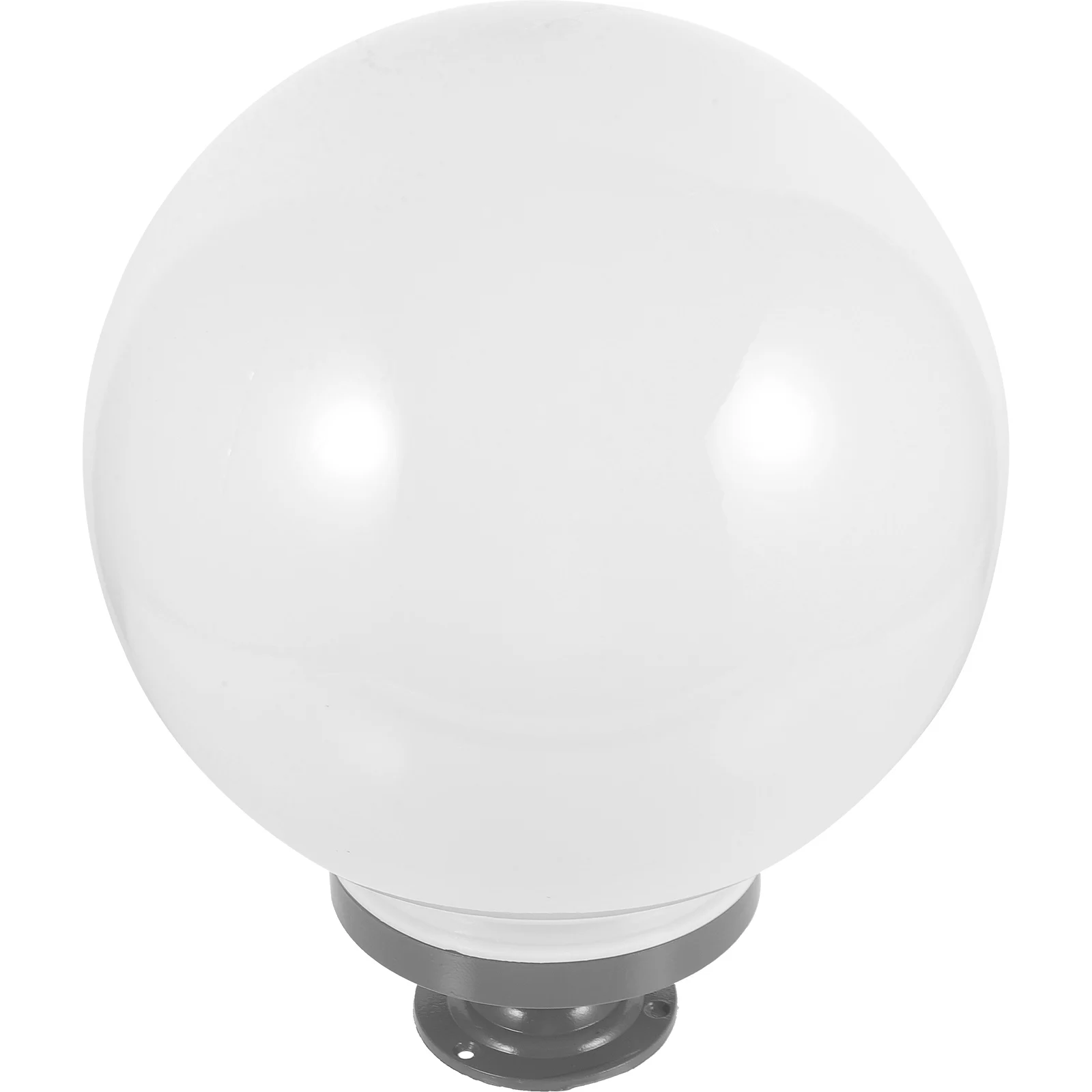 

Courtyard Decorative Lamps 25CM Acrylic Globe Lampshade Gray Base Water Resistant Garden Wall Pillar Accessories Solar Lighting