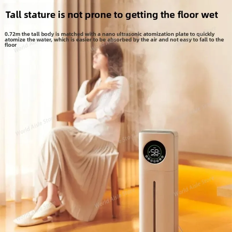 Floor-standing Humidifier with Large Fog Output, Large Capacity, Quiet Operation for Home, Bedroom and Office Use