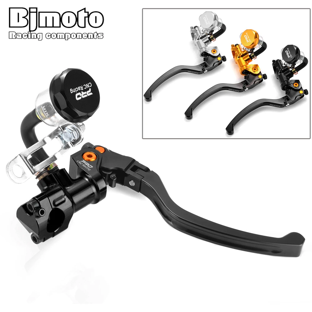 

BJMOTO 7/8" 22mm Hydraulic Motorcycle Brake Master Cylinder Hydraulic Pump Lever 19mm Piston