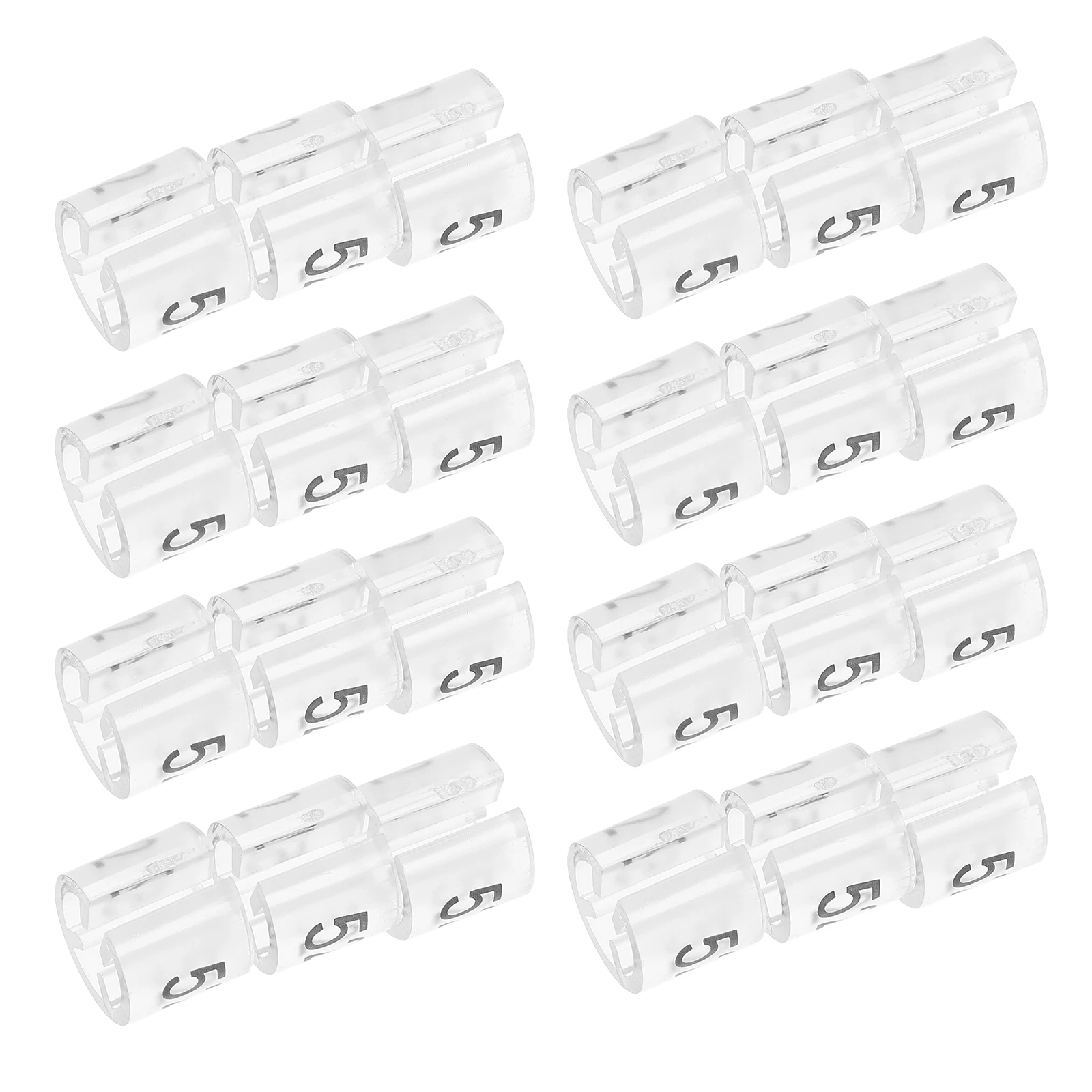 

200Pcs Plastic Hanger Size Tag Markers Clear Number Tags for Clothes Hangers Shop Display Easy Install Safe Reliable