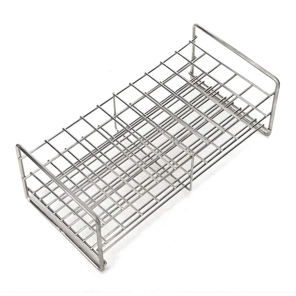 18.5mm 50 Holes Stainless Steel Medical for Test Tube Rack Customizable OEM Lab Supplies Efficient for Test Tube Holder