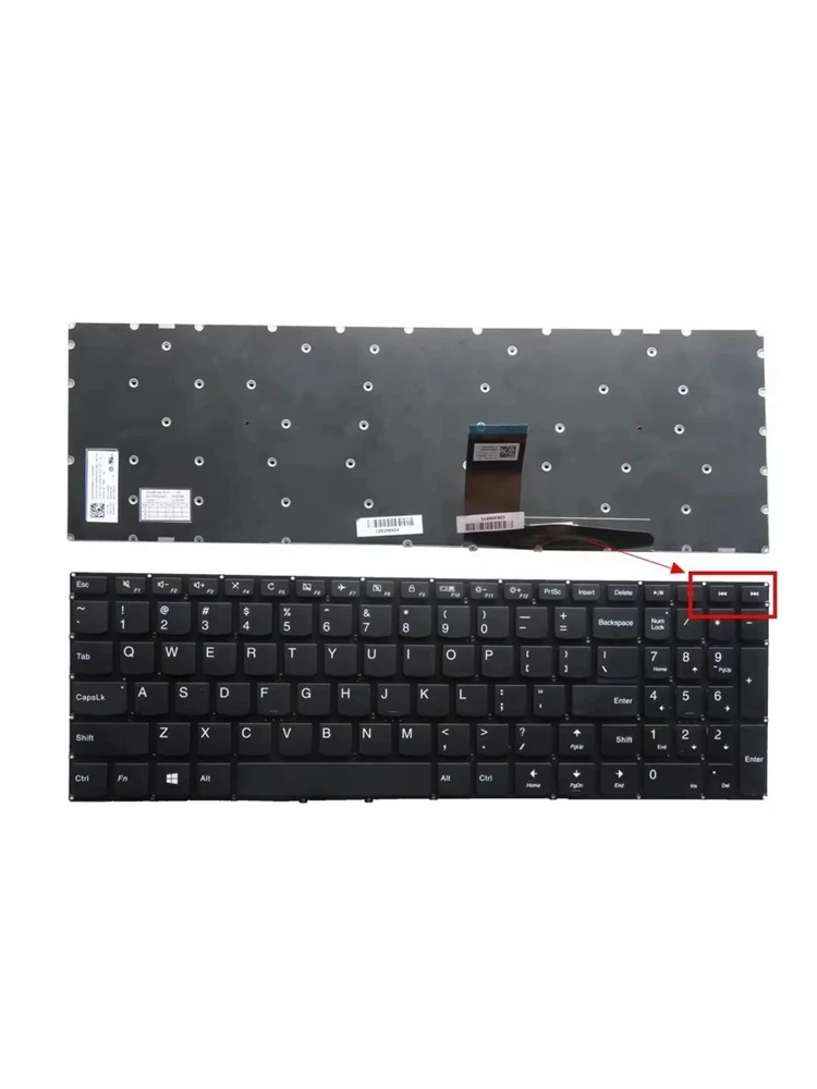 Klawiatura US/RU/SP do Lenovo Ideapad 310-15 110-15 110-15ISK 510-15 510s-15ISE/IKB V310-15ISK/IKB E52-80 110-15IKB/ACL/IBR/AST — zdjęcie 2