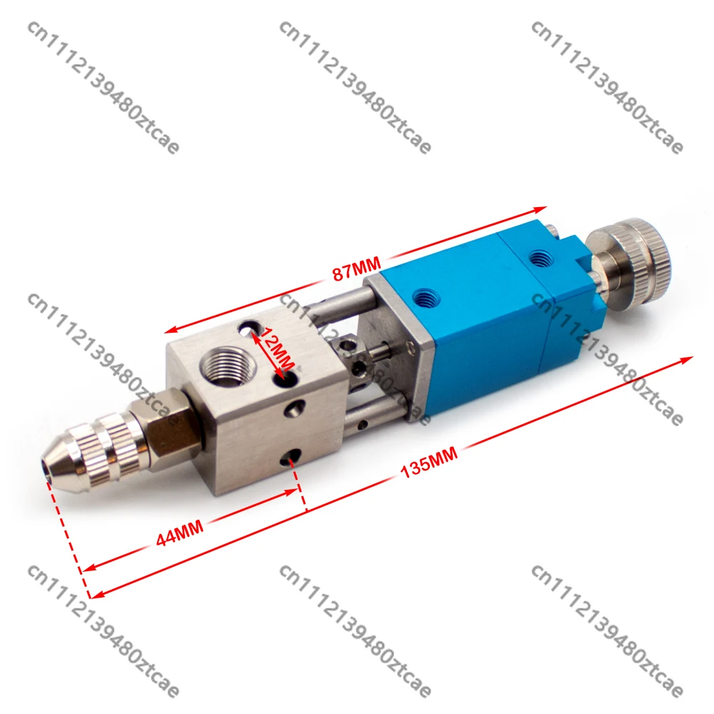QLH-21A Pneumatic Precision Thimble Dispensing Valve, UV Glue Dispenser Valve 0.01ml Micro Adhesive Dispensing Control