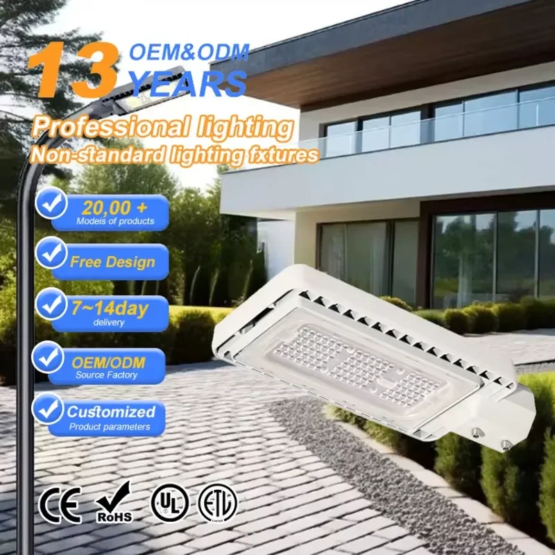 High Efficiency 80W 150W 200W 300W Aluminum Alloy AC IP65 Outdoor LED Street Light for Main Road
