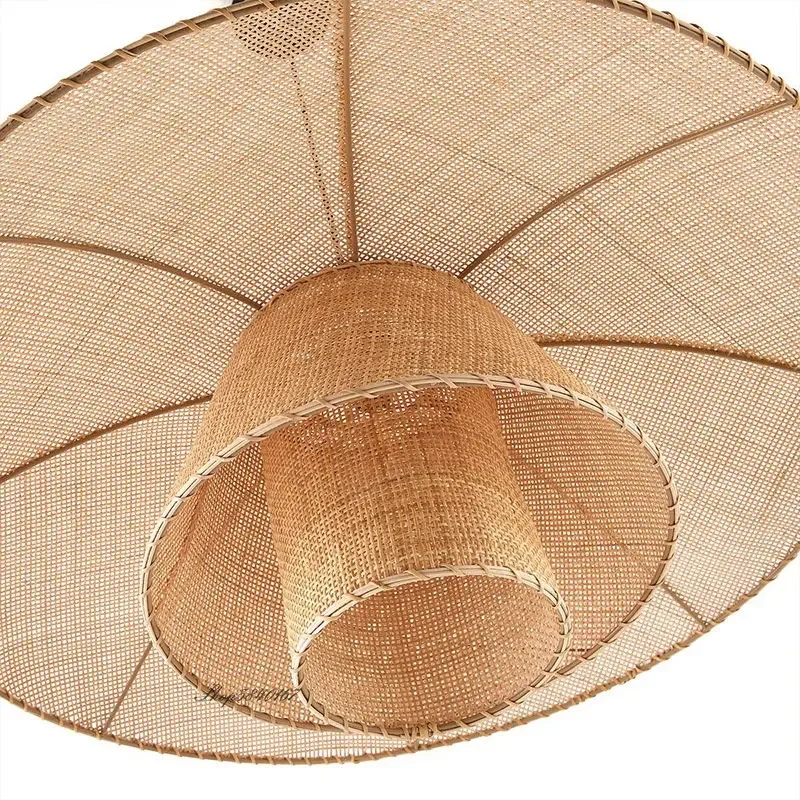 Imagem -05 - Vintage Rattan Suspensão Lâmpada Pingente Luminárias Artesanais para Restaurante Sala de Jantar e Cozinha Loft Home Decor