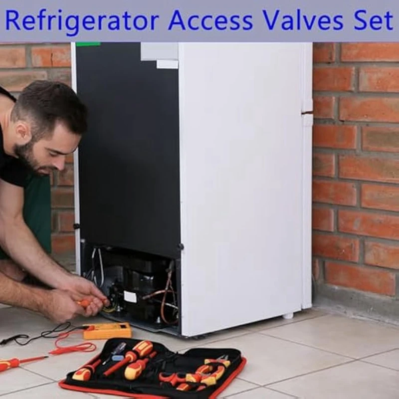 ABGR-30Pcs صمام خدمة الوصول، مجموعة صمامات الوصول إلى الثلاجة، صمام خدمة تبريد التيار المتردد الأساسي