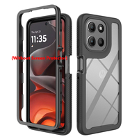 Shockproof Armor Glossy Plain Phone Case For Motorola Moto G56 G86 G15 G35 G55 TPU Frame Plastic Transparent Acrylic Back Cover