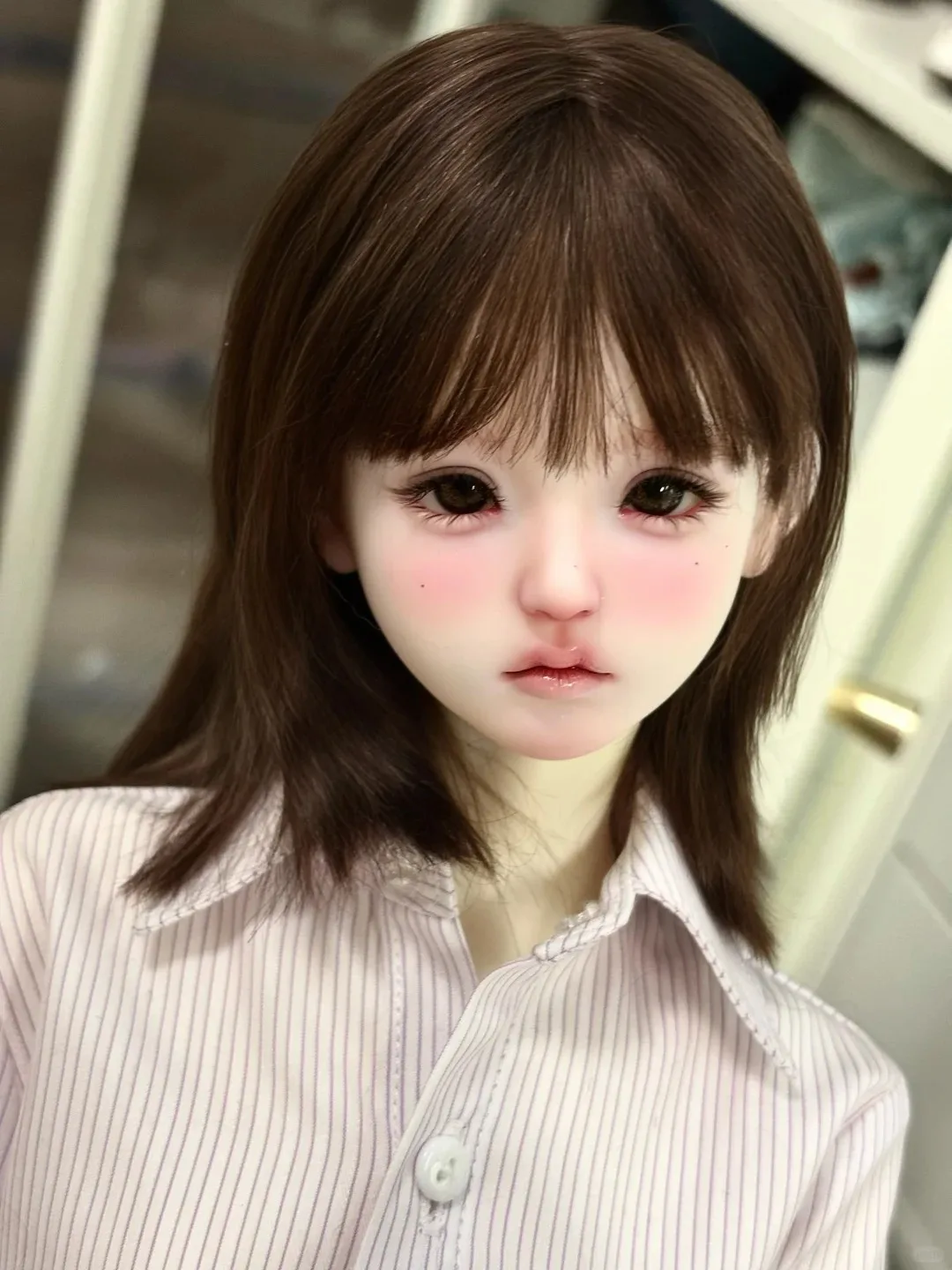 Кукла SD BJD 1/4 Weimengmeng, голова с темным макияжем, красивая девушка, высококачественная смоляная игрушка, подарок (только голова)