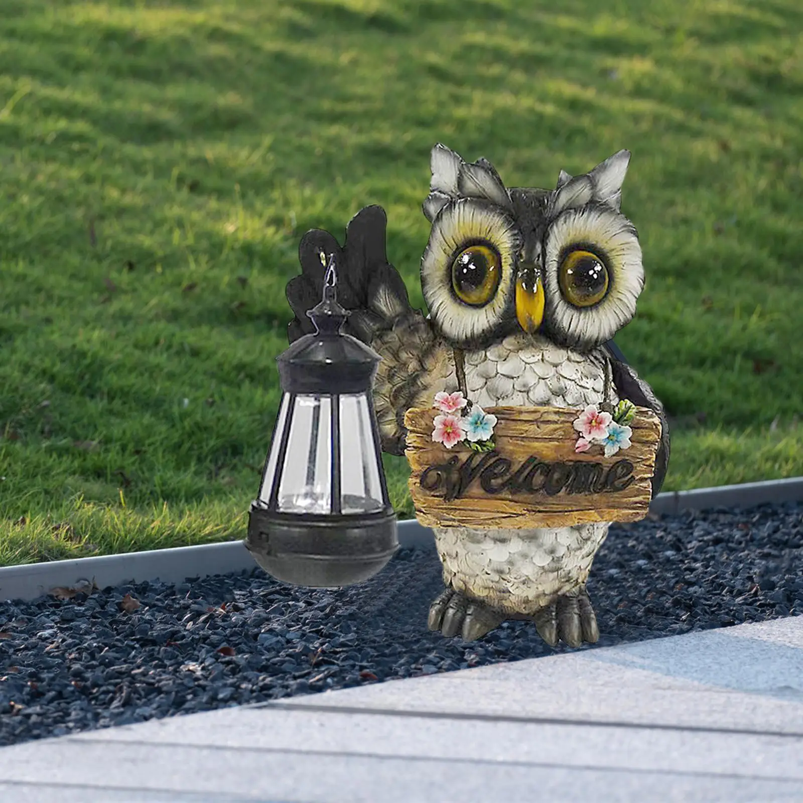 

Solar Powered LED Lights Garden Owl Animal Pixie Lawn Lamps Ornament Waterproof Lamp Unique Lights Outdoor Solar Lamps