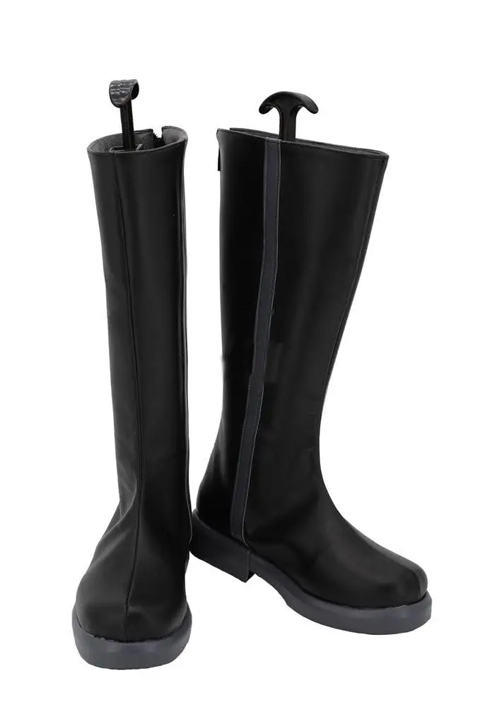 Unisex schwarze hohe Stiefel im Hero-Stil, modische Schuhe, ideal für Halloween, Karneval, Feiertagsveranstaltungen, Cosplay-Kostüme