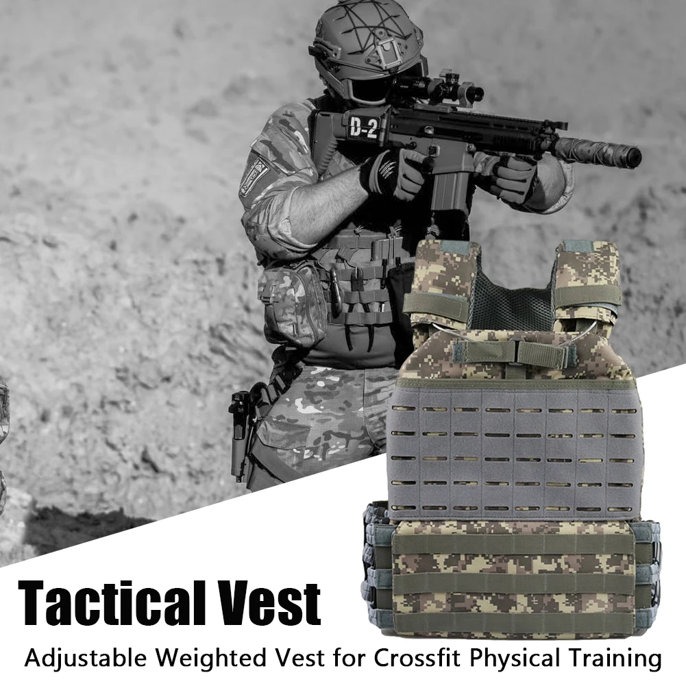 Colete Tático de Treinamento para Homens e Mulheres, Porta-Chapas, Armadura Corporal, Equipamento de Combate no Peito, Armadura de Assalto, Molle Airsoft