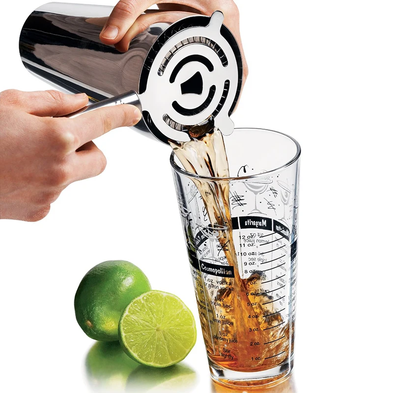 Coctelera, coctelera para martini, coctelera Boston, taza inoxidable y vaso para mezclar bebidas y cócteles