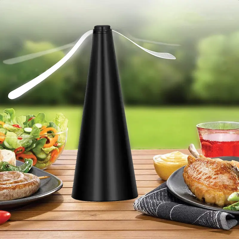 1/3 Pack Fly Fans for Tables Fly Swatter for Indoors USB/Battery Powered Tabletop Fly Killer for Kitchen Food Safety Device