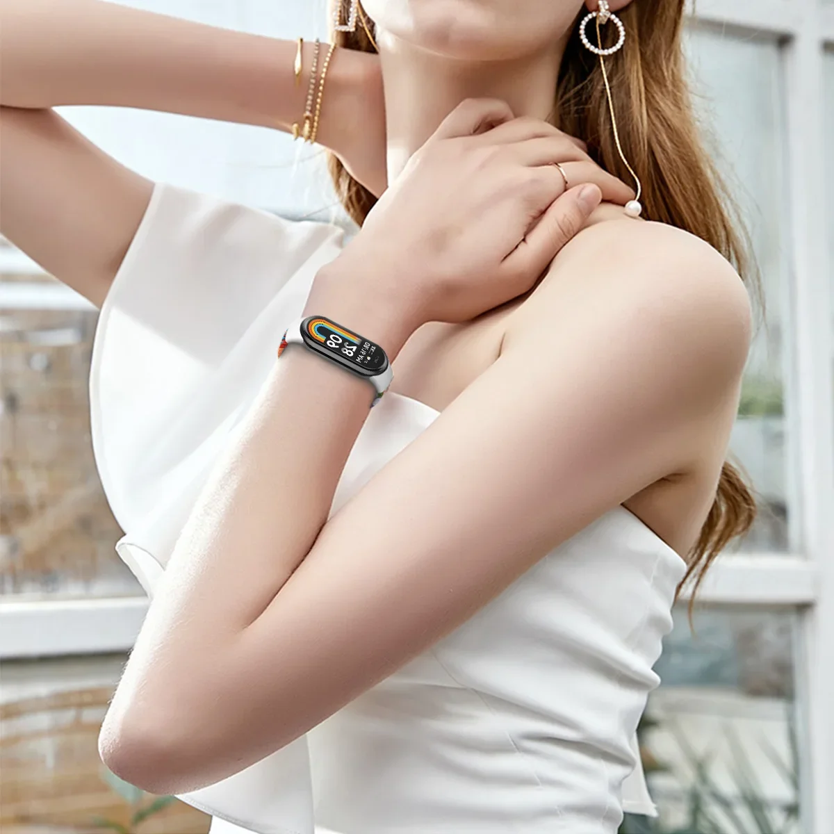 Braided Solo Loop for Xiaomi Mi Band 8 Strap Replacement accessories Elastic Nylon Watchbands correa bracelet for Miband 8 NFC image 5