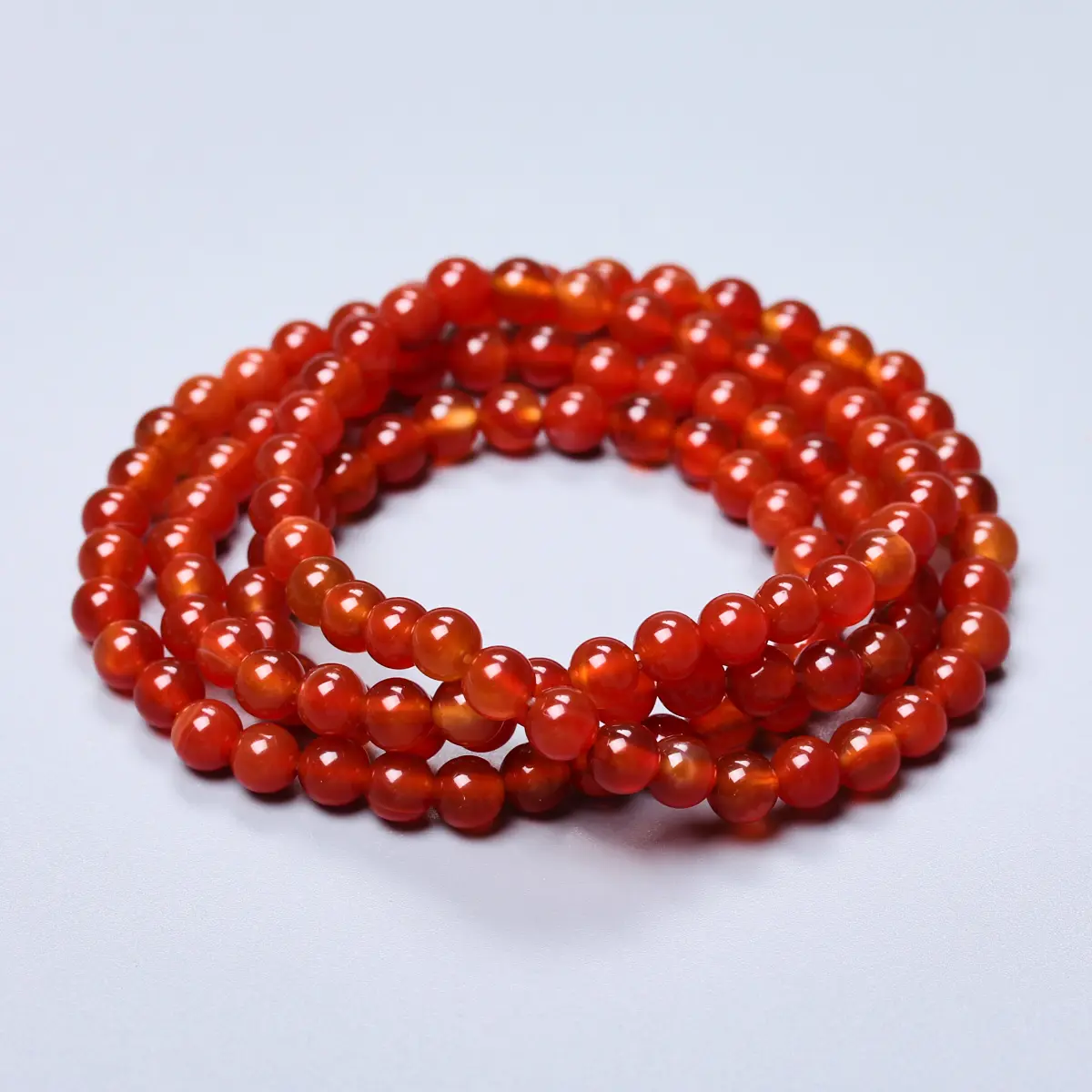 60/50/40Pcs 4/6/8mm Round Natural Stone Red Carnelian Agate Loose Beads DIY For Jewelry Making Bracelets