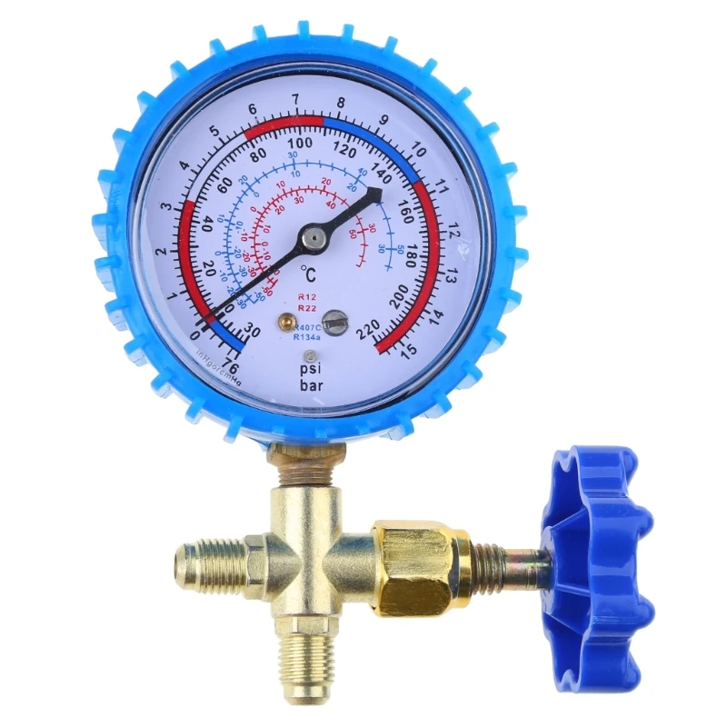 220PSI 500PSI Air Conditioning Refrigerant Recharge Pressure Gauge Manometer