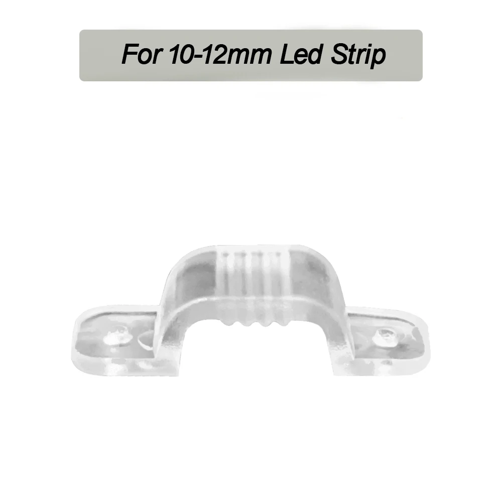 LED-Streifen-Lichtverschluss-Clips, LED-Streifen-Clip, Kunststoff-Zubehör, 6 mm, 8 mm, 10 mm, 12 mm, flexibler Montagefixierer zur Befestigung von LEDs