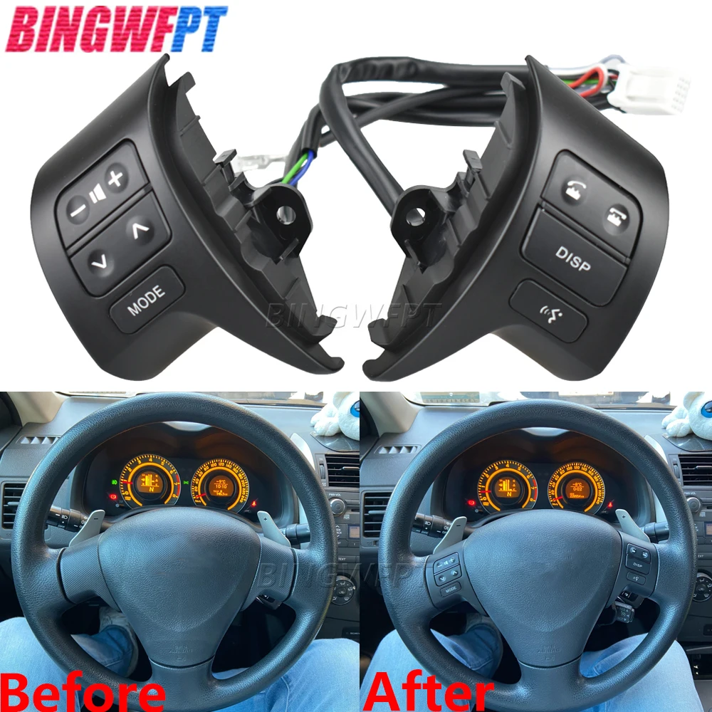 Multifunction Bluetooth Steering Wheel Audio Control Switch 84250-02200 8425002200 8425012020 For Toyota Corolla ZRE15 2007~2009