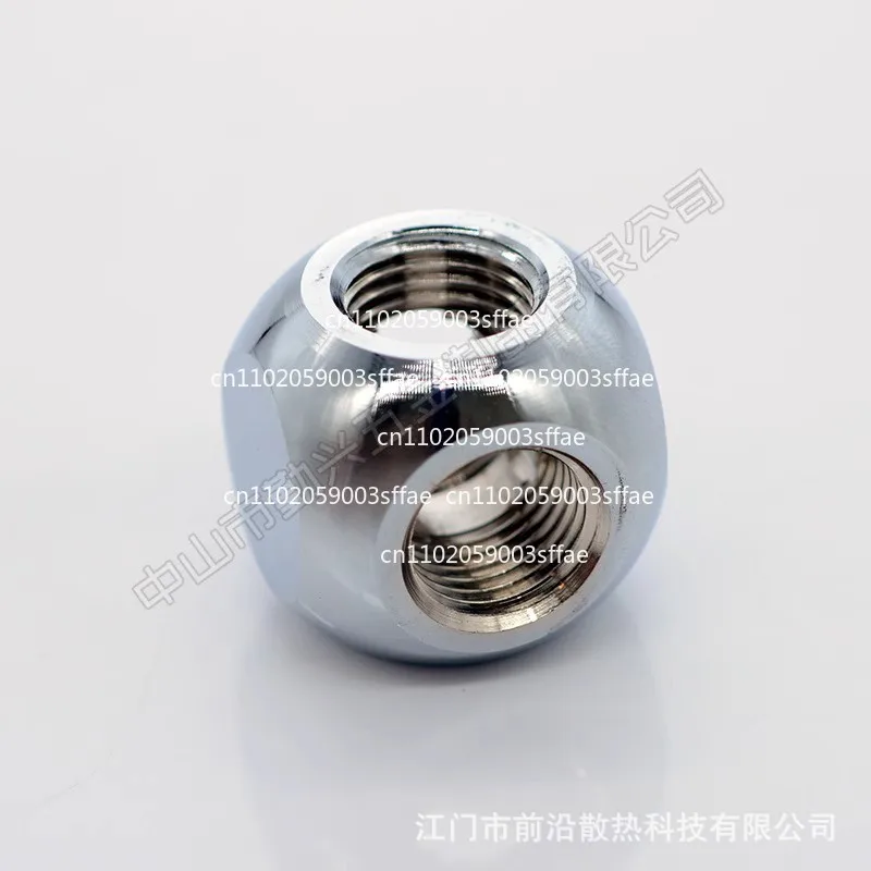 5PCS DTD-3ST Computer Water Cooling, Tee, All Metal, Bright Silver, Multi-channel, Can Set Up Drain Valve
